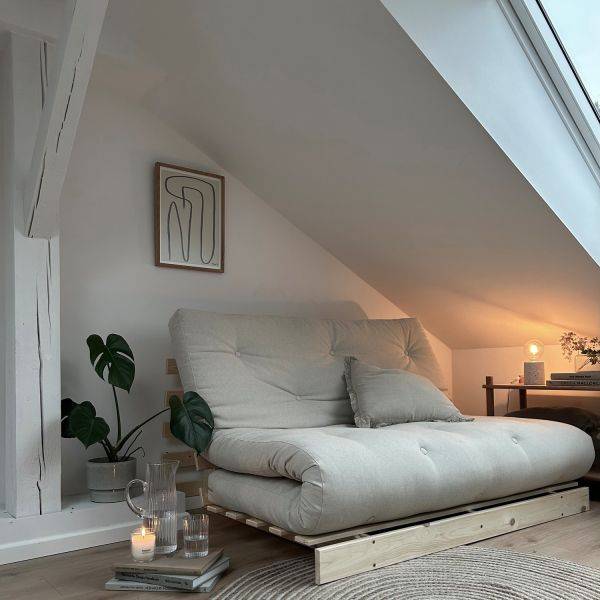 Karup design slaapbank Roots 140 naturel groen - Afbeelding 9
