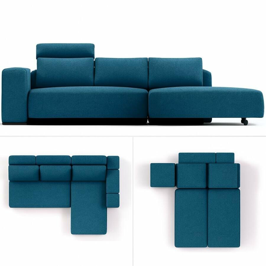modulaire slaapbank bonbon m collage