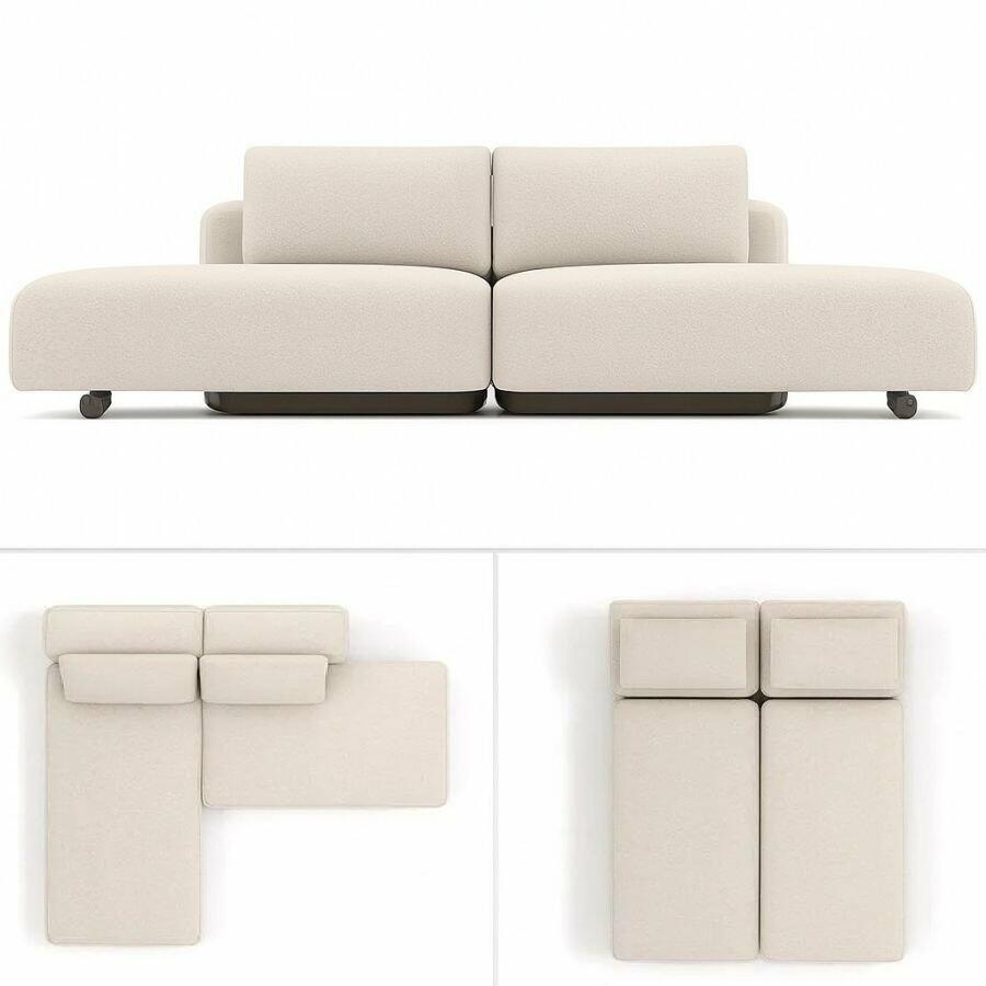 modulaire slaapbank Bonbon S collage