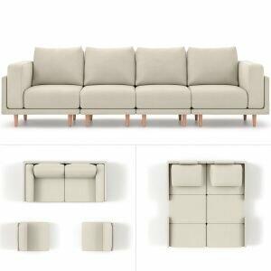 modulaire slaapbank clooods 4p collage