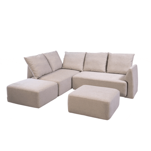 Modulaire slaapbank Matacao City Beige - Afbeelding 3