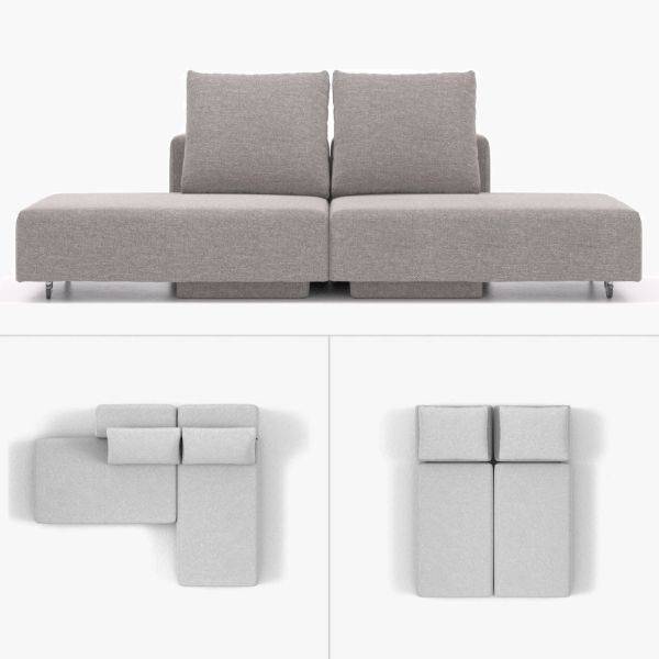 modulaire slaapbank bonbon S grijs