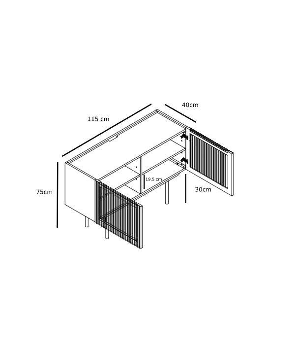 Dressoir Louvre Black - Afbeelding 9