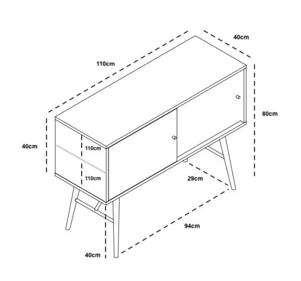 Dressoir Dawn S - Black oak - Afbeelding 7