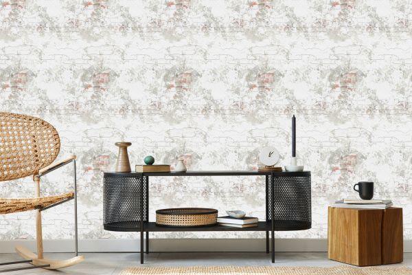 Behang Bakstenen Muur Retro - Afbeelding 5
