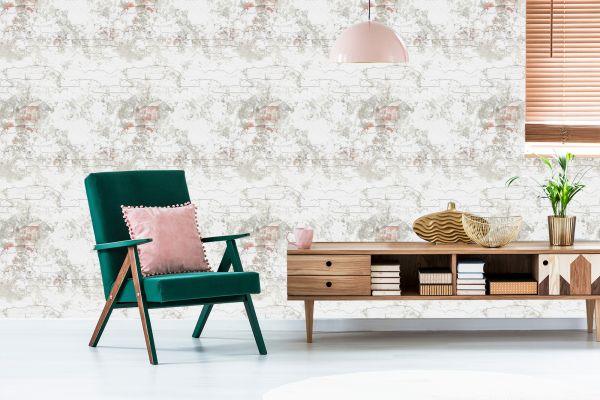 Behang Bakstenen Muur Retro - Afbeelding 6