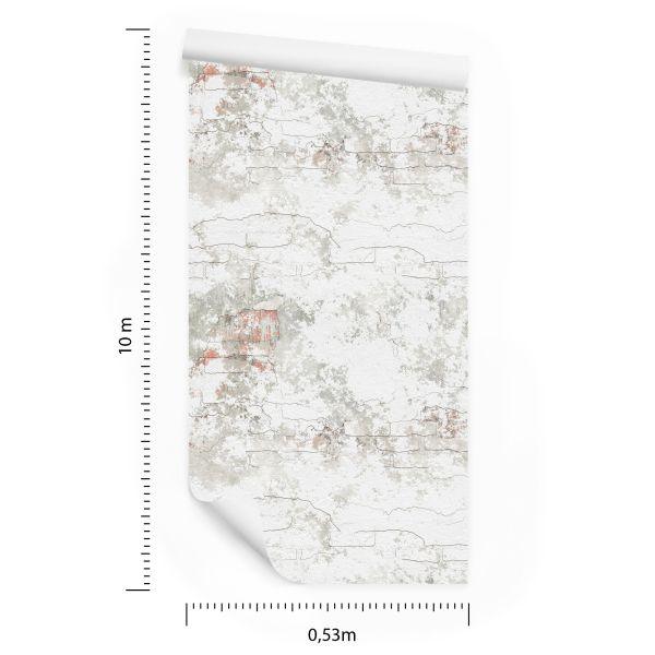 Behang Bakstenen Muur Retro - Afbeelding 8