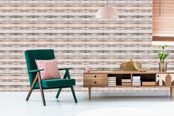 Behang Horizontale Strepen - Pastelkleuren - Afbeelding 6