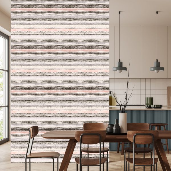 Behang Horizontale Strepen - Pastelkleuren - Afbeelding 4