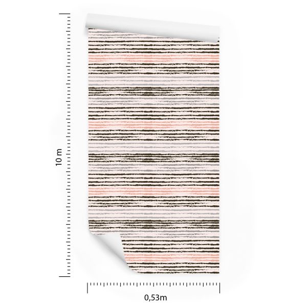 Behang Horizontale Strepen - Pastelkleuren - Afbeelding 8