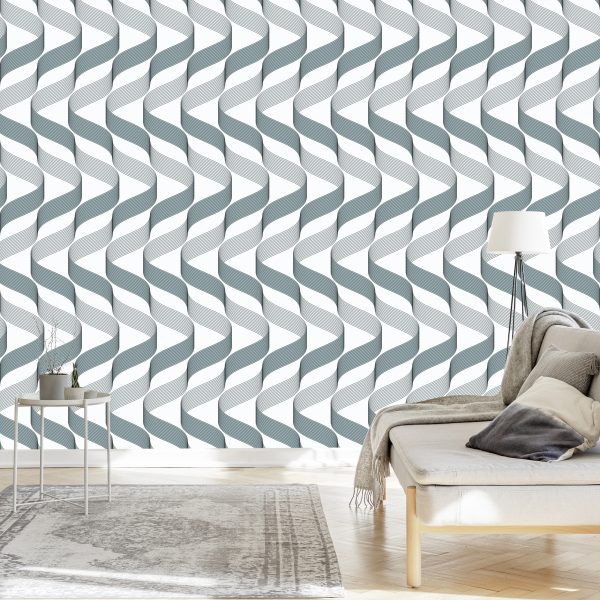 Behang Geometrisch - Moderne Golven - Afbeelding 3
