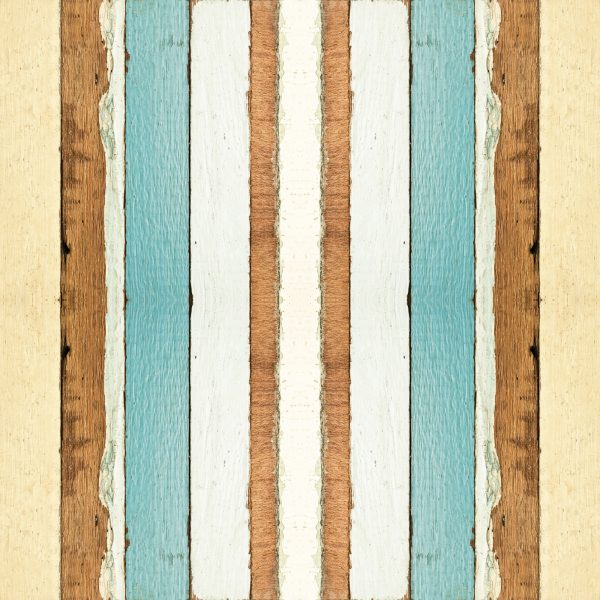 Behang Kleurrijke Houten Planken - Afbeelding 2