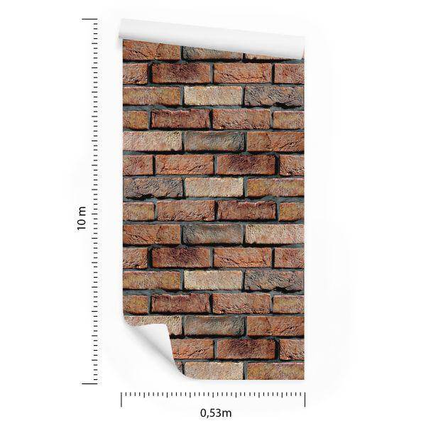 Behang Modern 3D-Ornament Met Baksteeneffect Voor Woonkamer - Afbeelding 8