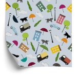 Behang Voor Kinderen - Wolken, Kattenbomen