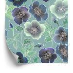 Behang Prachtige Bloemen In Vintage Stijl