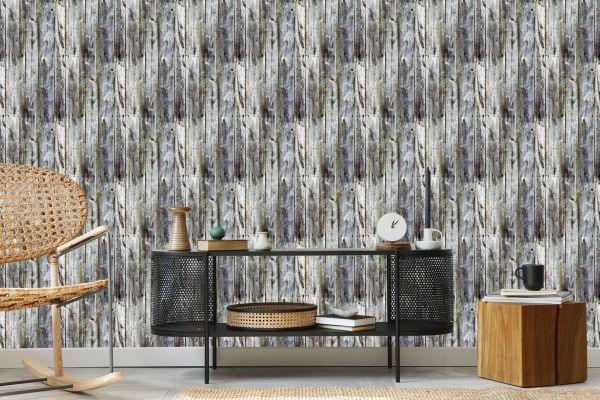Behang Verticale Houten Planken - Afbeelding 5