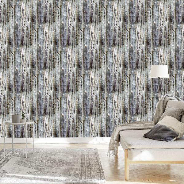 Behang Verticale Houten Planken - Afbeelding 3