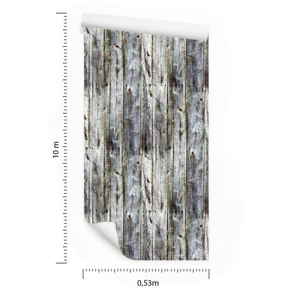 Behang Verticale Houten Planken - Afbeelding 8