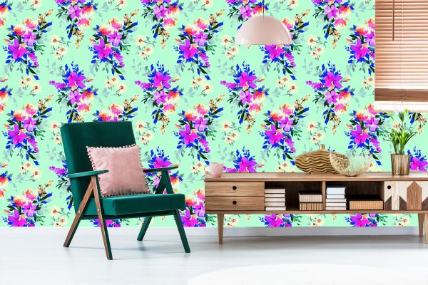 Behang Prachtige Kleurrijke Bloemen - Afbeelding 6