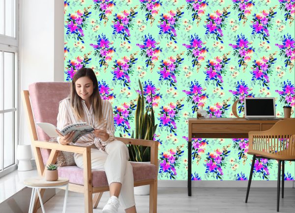 Behang Prachtige Kleurrijke Bloemen - Afbeelding 7