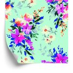 Behang Prachtige Kleurrijke Bloemen