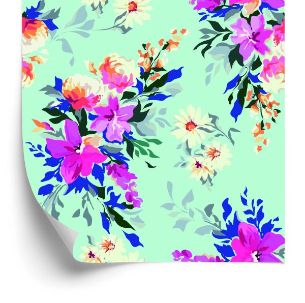 Behang Prachtige Kleurrijke Bloemen