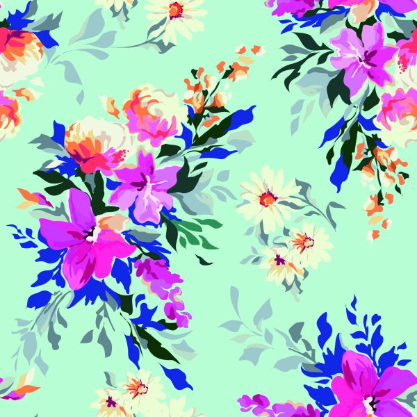 Behang Prachtige Kleurrijke Bloemen - Afbeelding 2