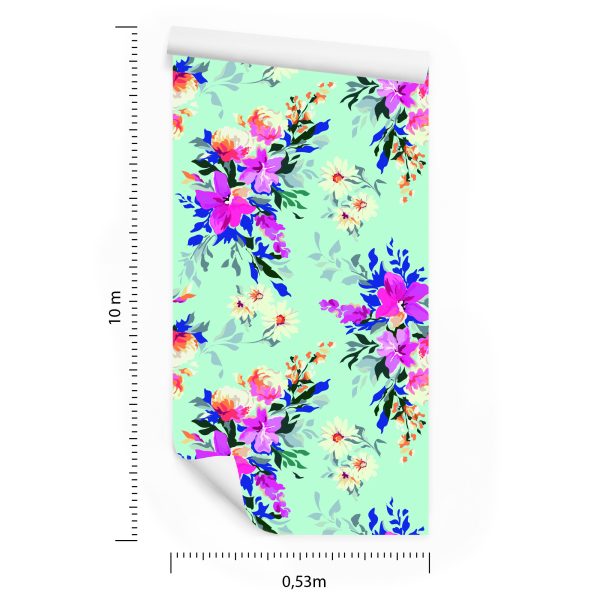 Behang Prachtige Kleurrijke Bloemen - Afbeelding 8