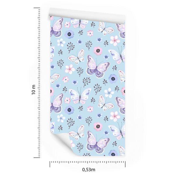 Behang Voor Kinderen - Delicate Vlinders - Afbeelding 8