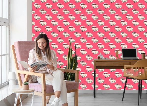 Behang Voor Kinderen - Iconische Auto's In Retrostijl - Afbeelding 7