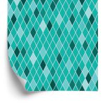 Behang Moderne Turquoise Diamanten