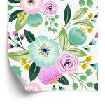 Behang Kleurrijke Lentebloemen