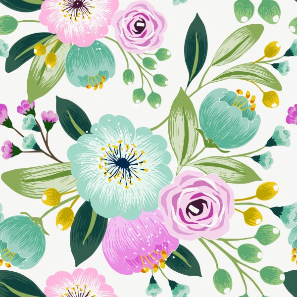 Behang Kleurrijke Lentebloemen - Afbeelding 2