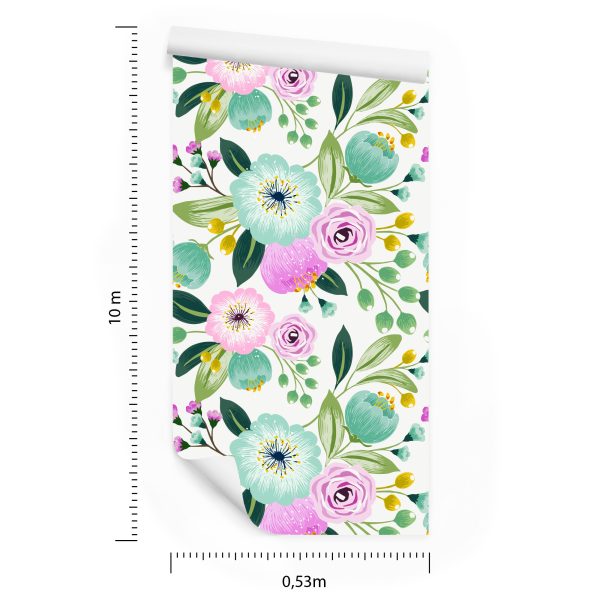 Behang Kleurrijke Lentebloemen - Afbeelding 8