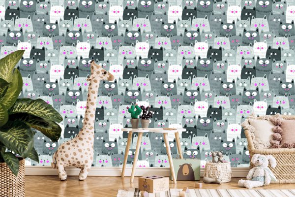 Behang Voor Kinderen - Lachende Kittens - Afbeelding 5