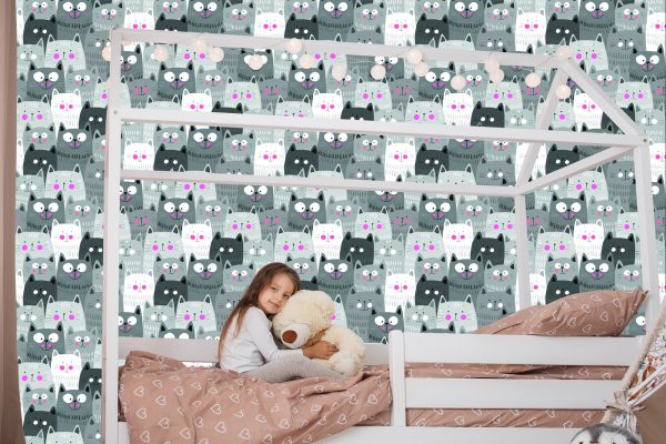 Behang Voor Kinderen - Lachende Kittens - Afbeelding 7