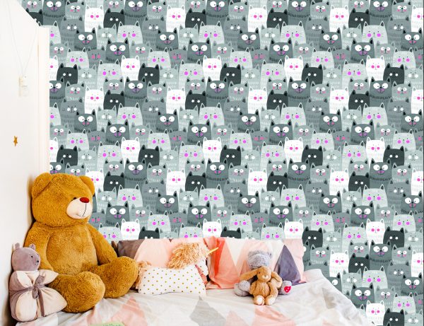 Behang Voor Kinderen - Lachende Kittens - Afbeelding 6