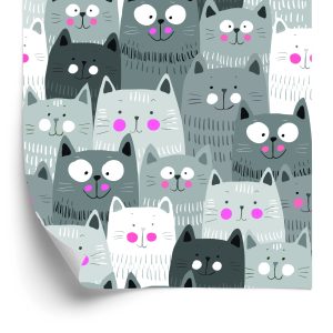 Behang Voor Kinderen - Lachende Kittens