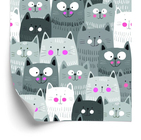 Behang Voor Kinderen - Lachende Kittens