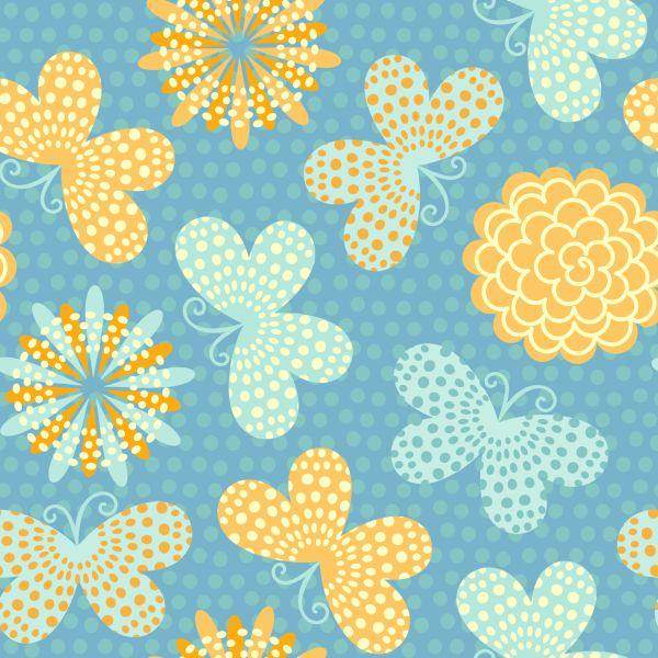 Behang Voor Kinderen - Vlinders En Bloemen - Afbeelding 2