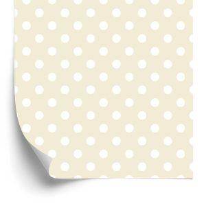 Behang Witte Stippen In Retrostijl