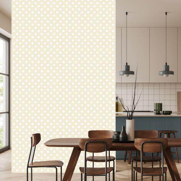 Behang Witte Stippen In Retrostijl - Afbeelding 4