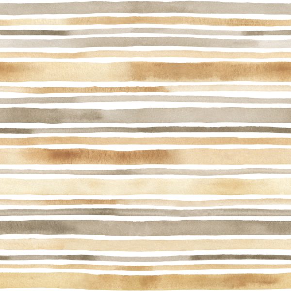 Behang Horizontale Strepen - Aquarel - Afbeelding 2
