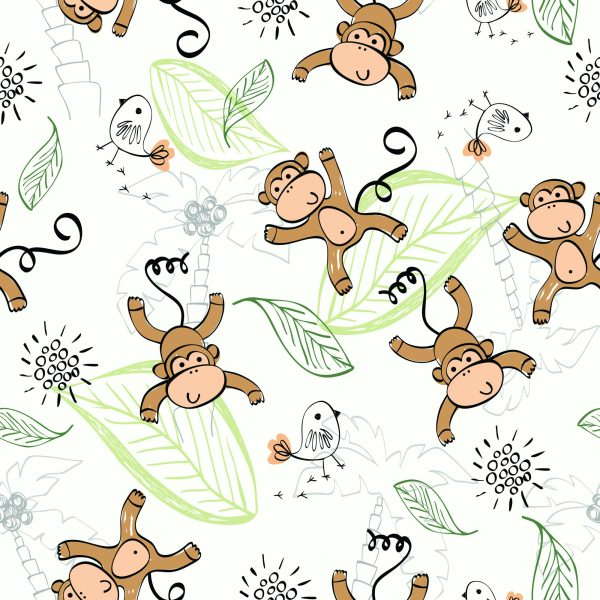 Behang Voor Kinderen - Apen - Afbeelding 2