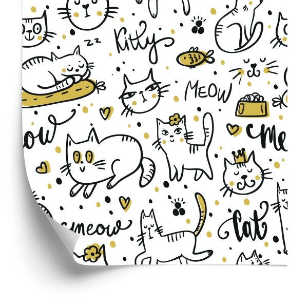 Behang Voor Kinderen - Grappige Katten