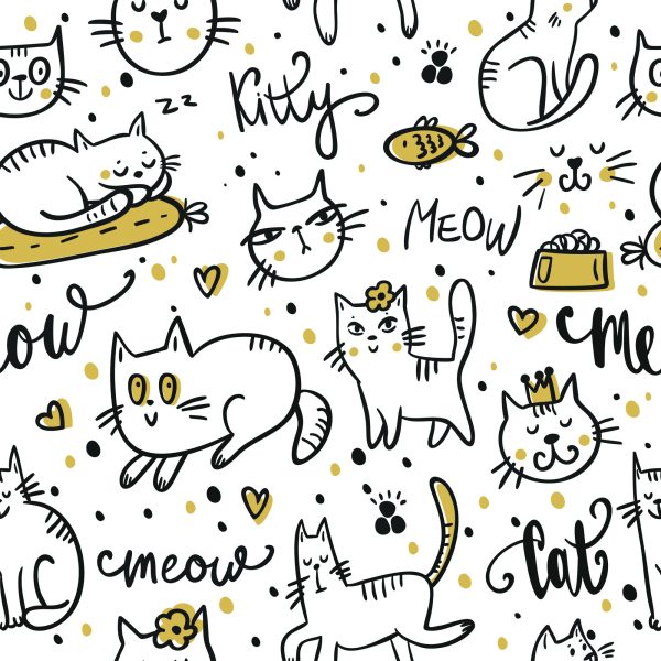 Behang Voor Kinderen - Grappige Katten - Afbeelding 2