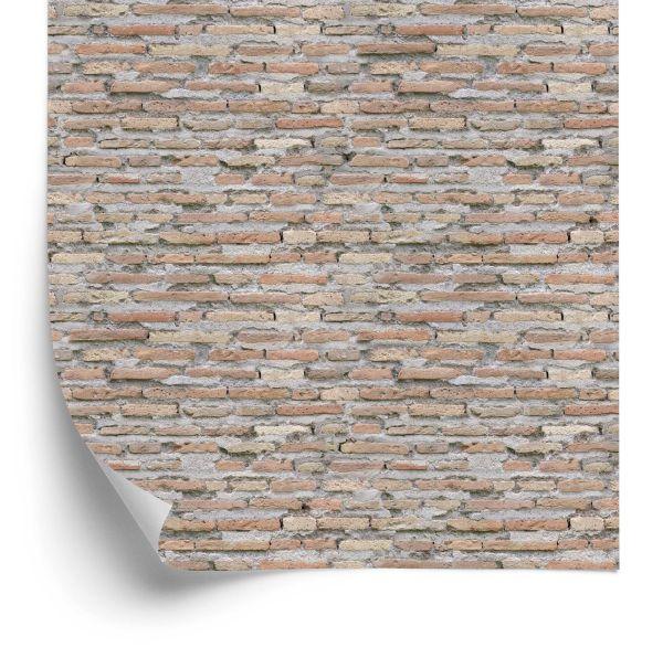 Behang Oude Bakstenen Muurplaten Met 3D-Effect