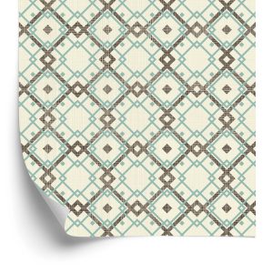 Behang Geometrisch Patroon In Retrostijl
