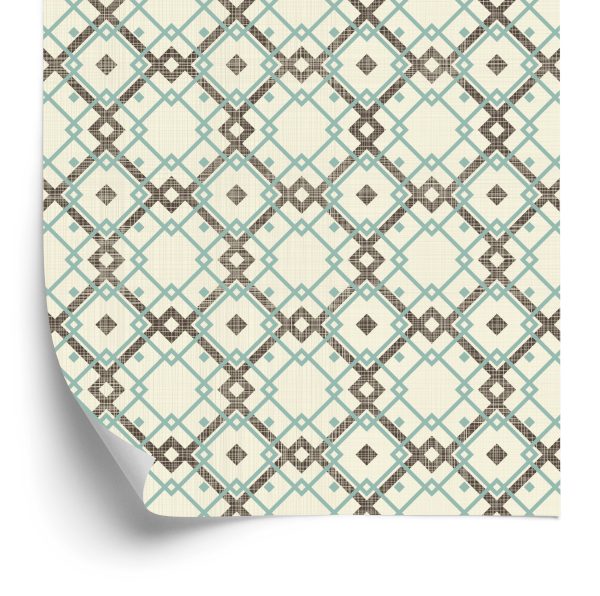 Behang Geometrisch Patroon In Retrostijl