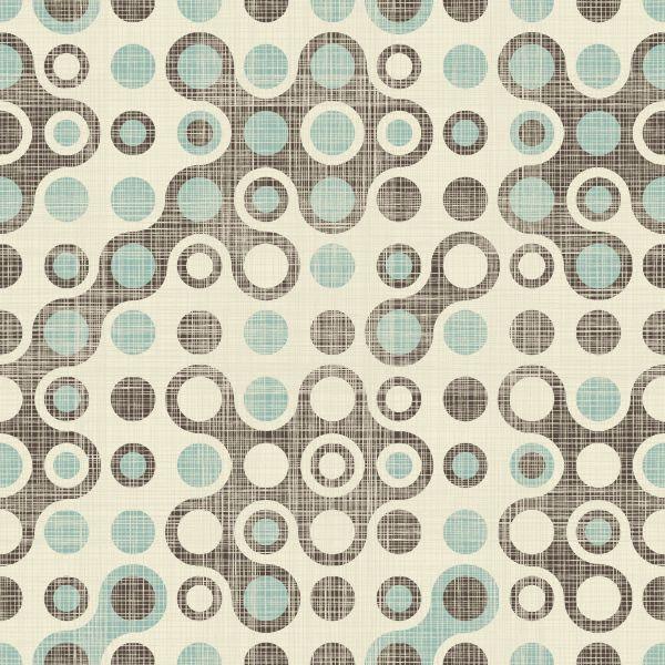 Behang Abstracte Cirkels In Retrostijl - Afbeelding 2